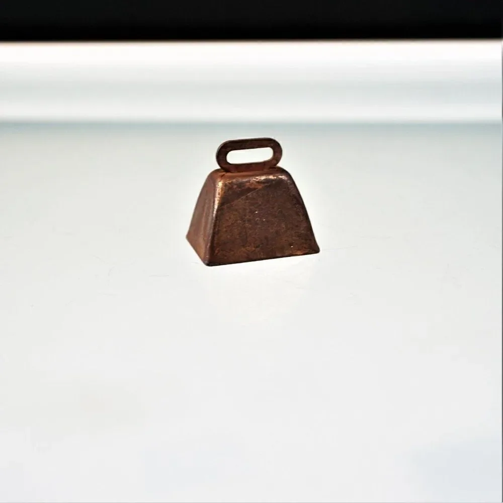 Vintage Small Farm Animal Bell w Clapper Copper Brass Goat Sheep Lamb Tiny 1.25